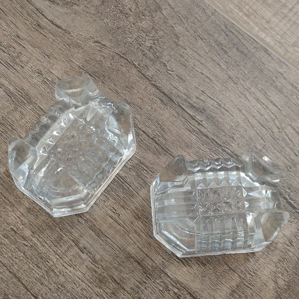 Set of‎ 2 crystal salt cellar / dip cup